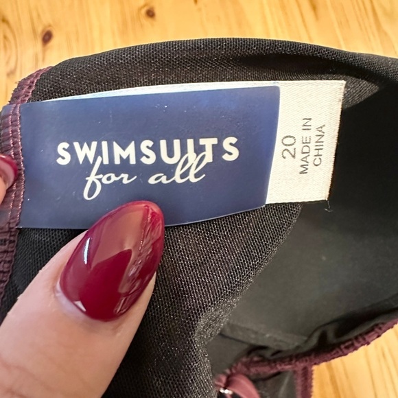 Swimsuits for All Burgundy Lace Swim Dress Flowy Flattering Comfortable Women 20 - Picture 6 of 9